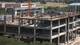 The new liberal arts building is taking shape in this view from the Evans library.